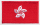 Flag patch of Hong Kong, Special Administrative Region of the People's Republic of China, on white background.