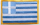 Greece flag patch on white background.