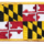 Maryland state flag patch on white background.